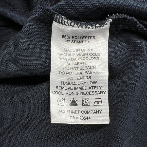 FootJoy Men's Size Medium Dark Blue Twelve Stones Embroiedered Golf Polo - Picture 10 of 11